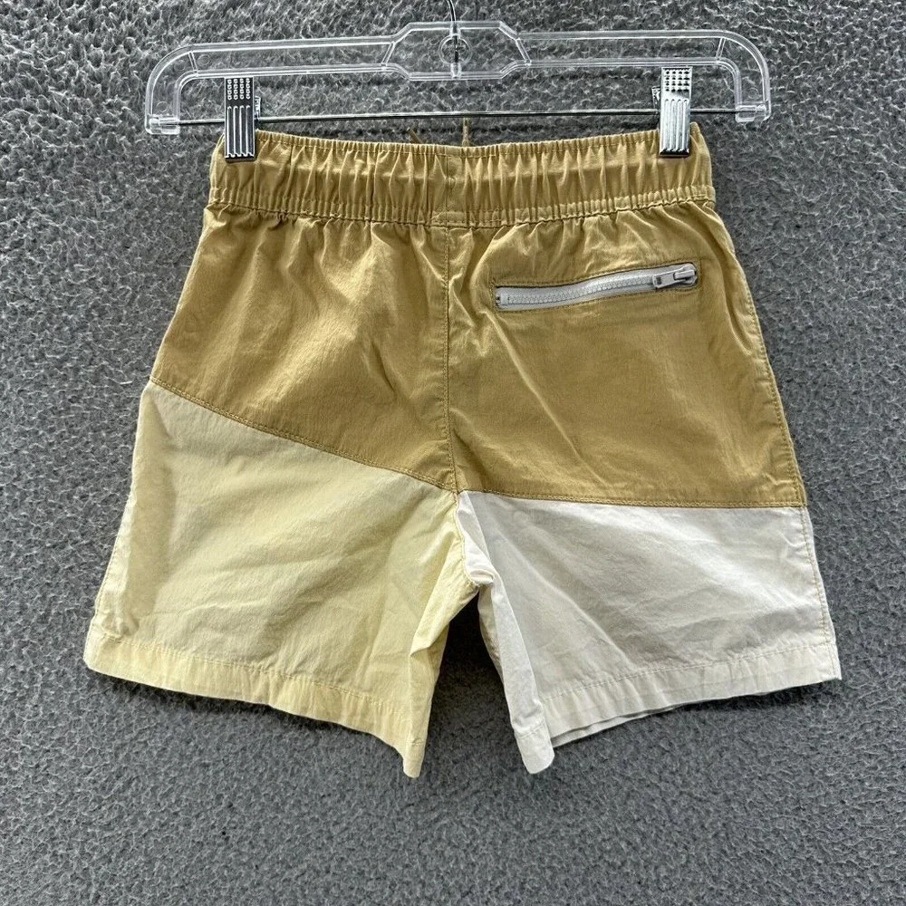 Wonder Nation Shorts Boys Size Small Beige Color Block Casual Shorts Boys Size S